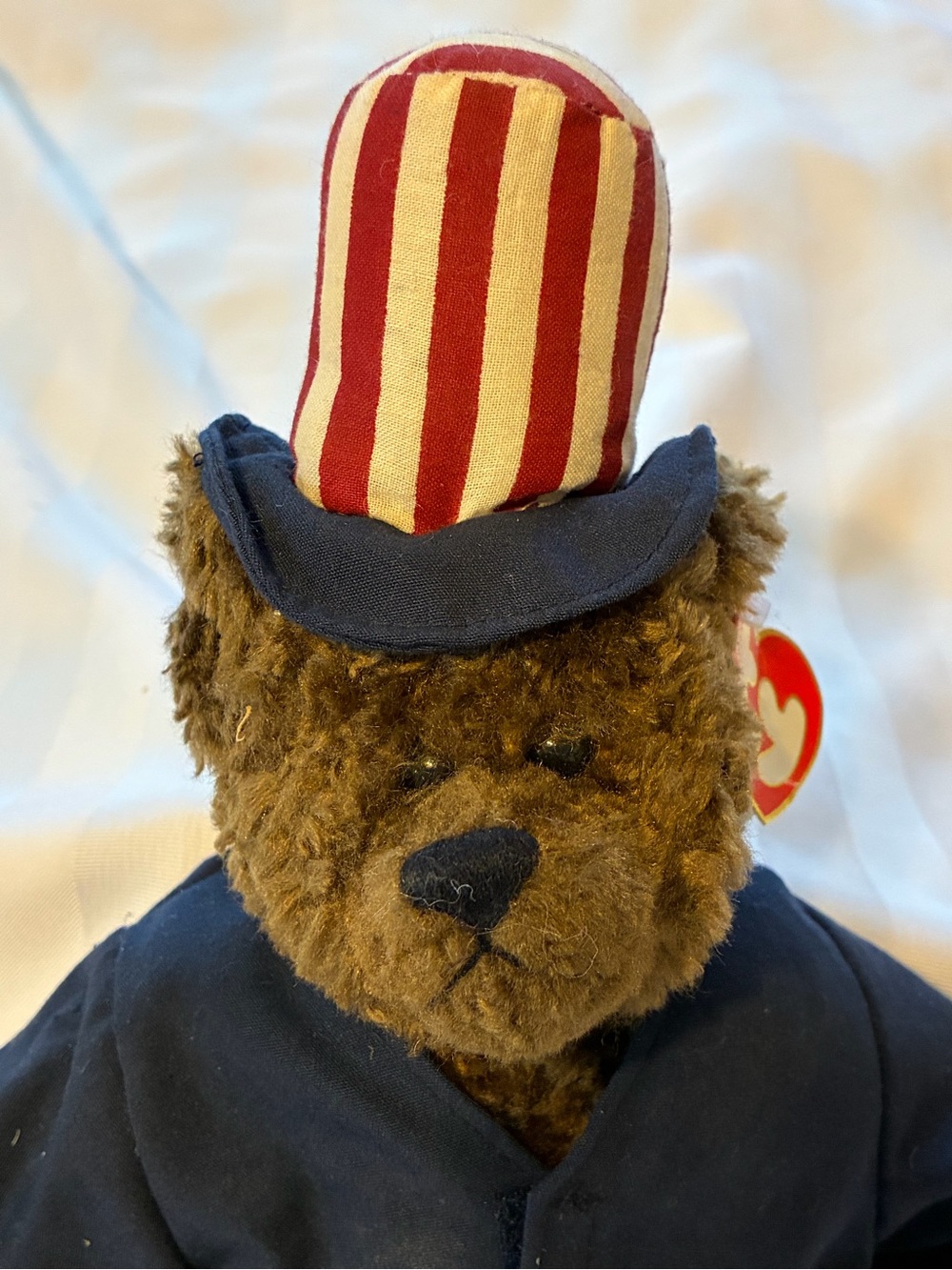 1993 Ty Attic Treasures "Samuel" Patriotic Bear dressed in an Uncle Sam costume - Picture 2 of 11